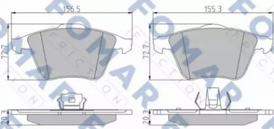 FOMAR FRICTION fo849781 -  Комплект тормозных колодок, дисковый тормоз